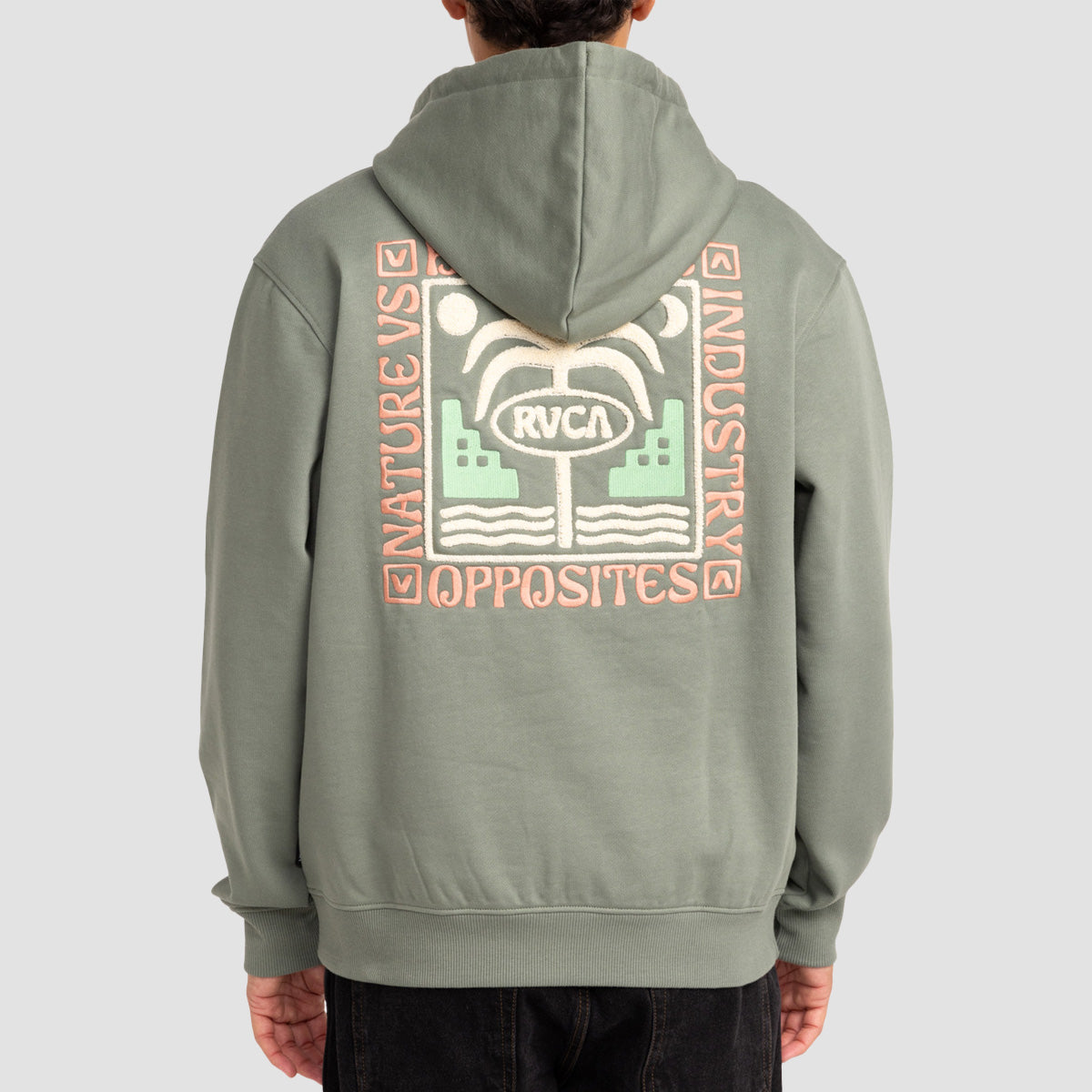 RVCA Morocco Palm Pullover Hoodie Jade