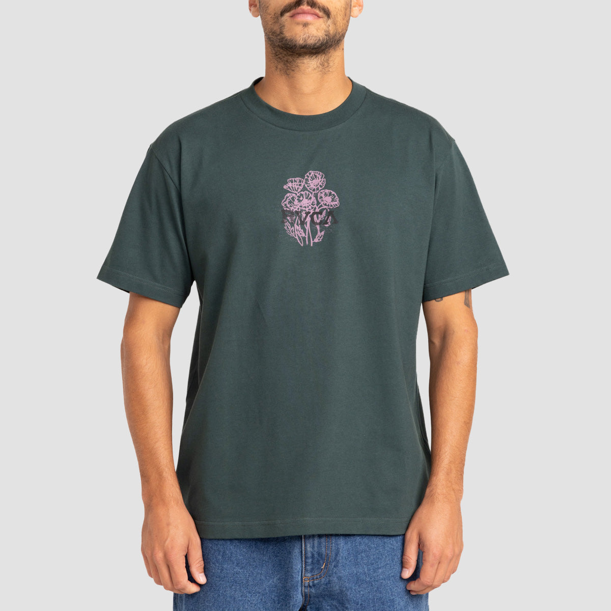 RVCA Poppies T-Shirt Hunter Green