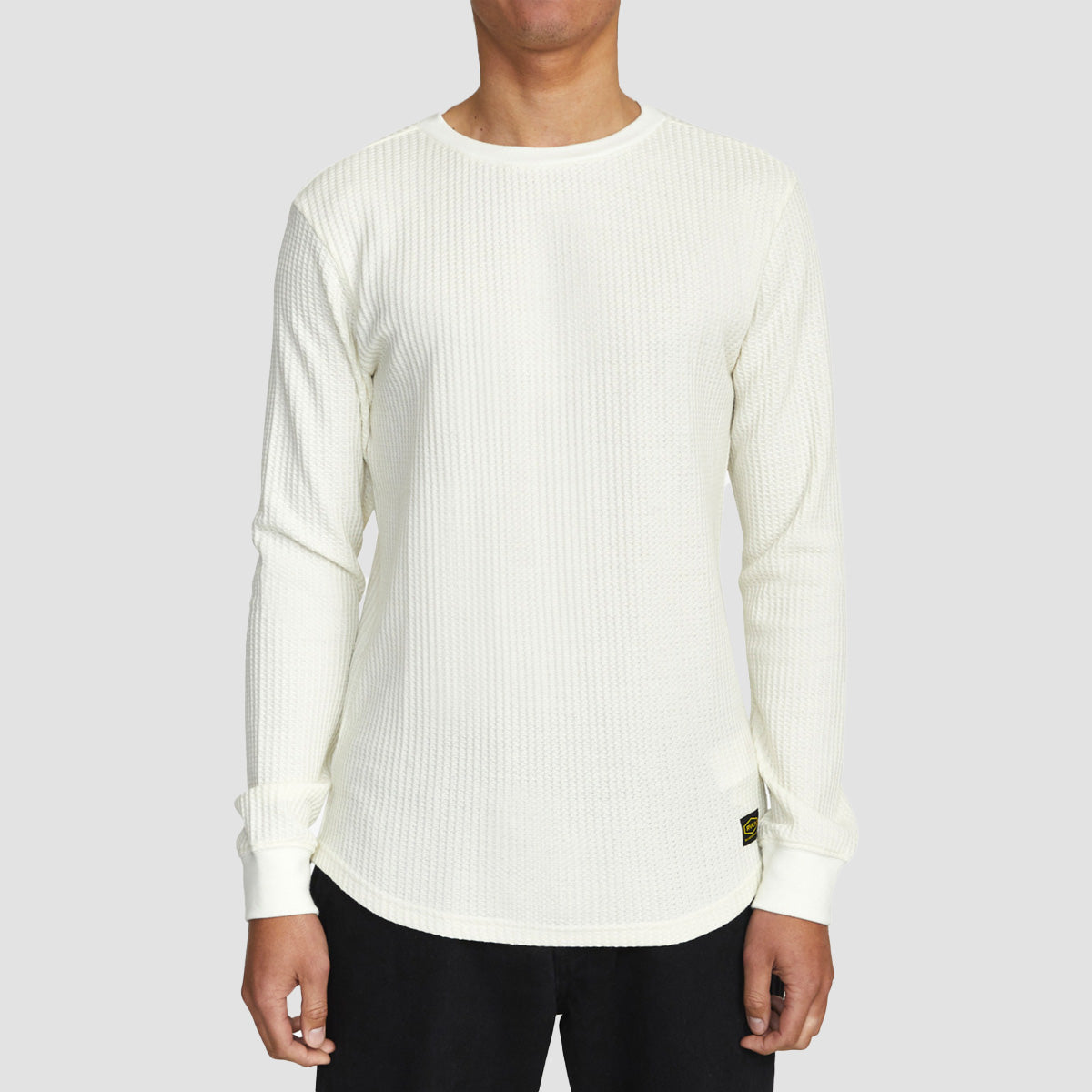 RVCA Recession Day Shift Longsleeve Thermal T-Shirt Antique White