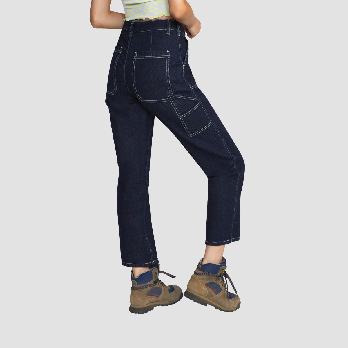 RVCA Recession High-Waisted Jeans Dark Indigo - Womens