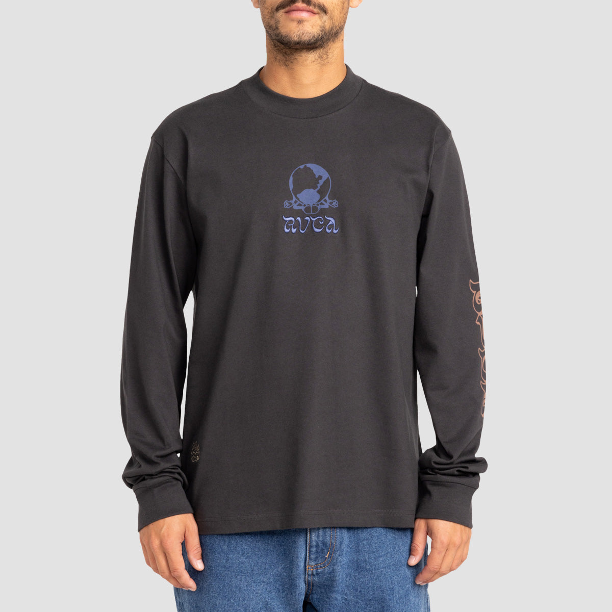 RVCA Scorched Lands Longsleeve T-Shirt Washed Black