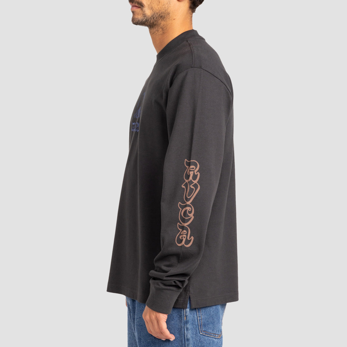 RVCA Scorched Lands Longsleeve T-Shirt Washed Black