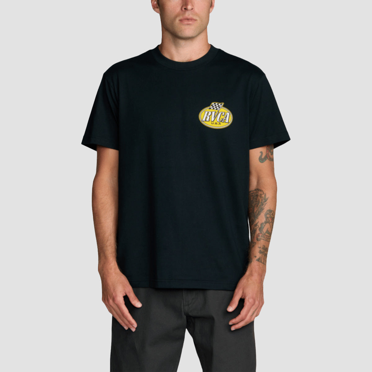 RVCA Speed Check T-Shirt Black
