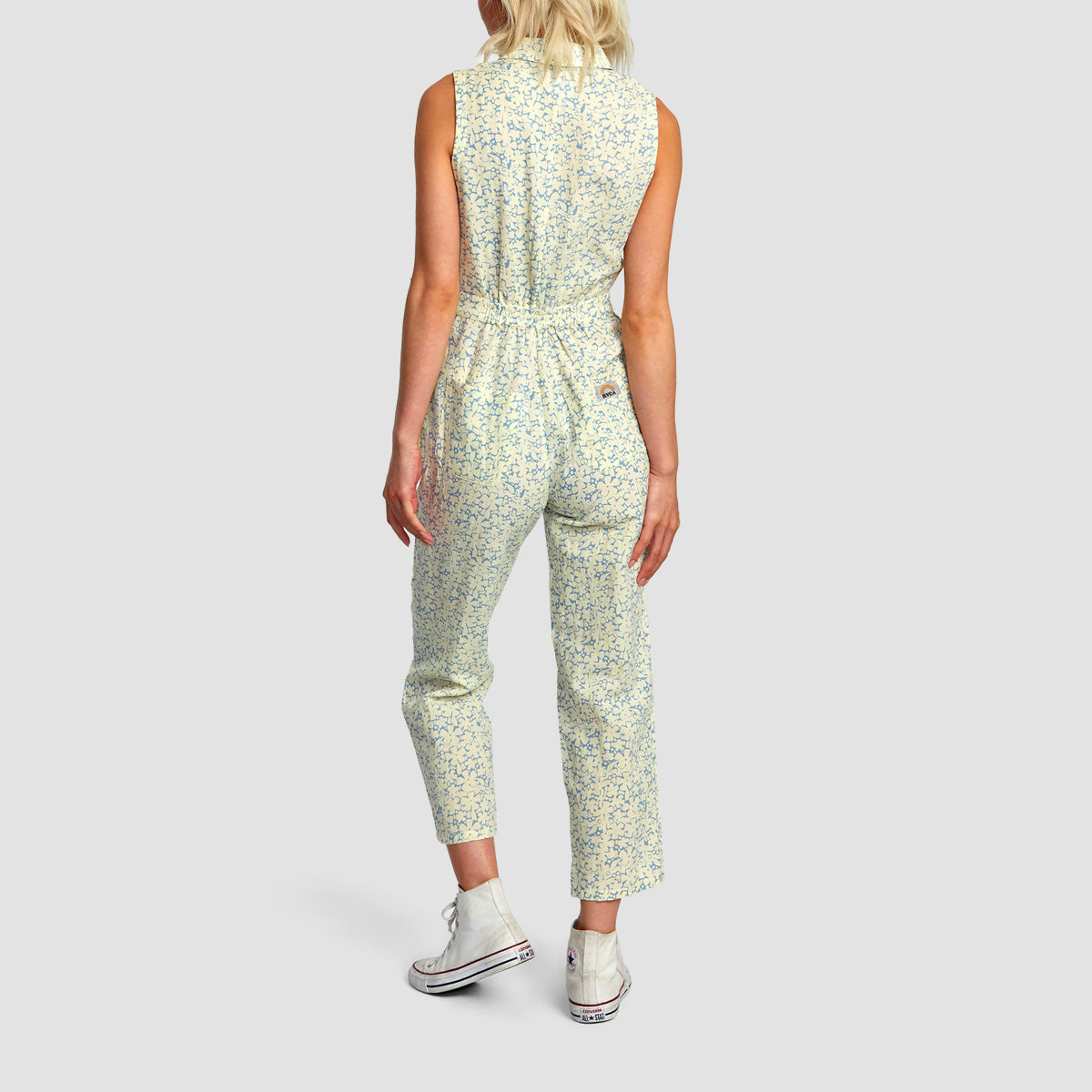 RVCA Sunny Linen Jumpsuit Lemon - Womens