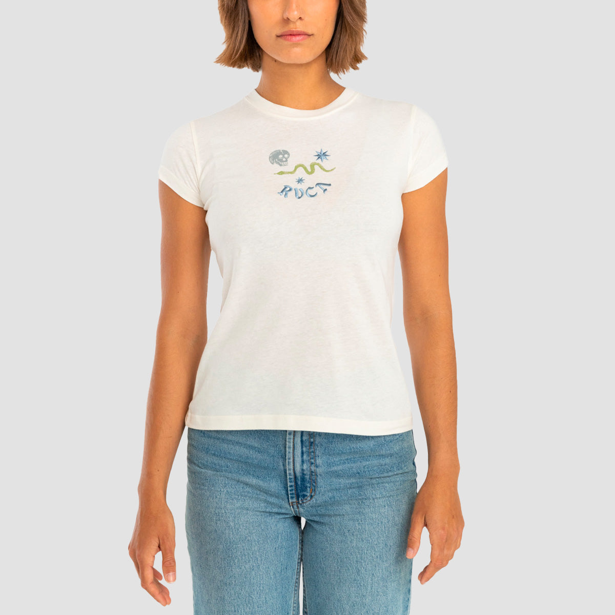 RVCA Tempted T-Shirt Vintage White - Womens