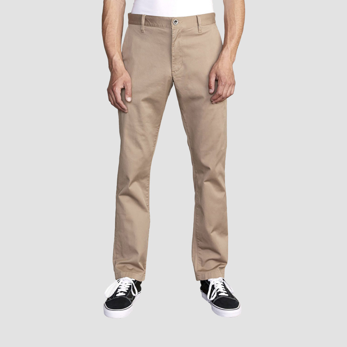 RVCA The Weekend Stretch Straight Fit Trousers Dark Khaki