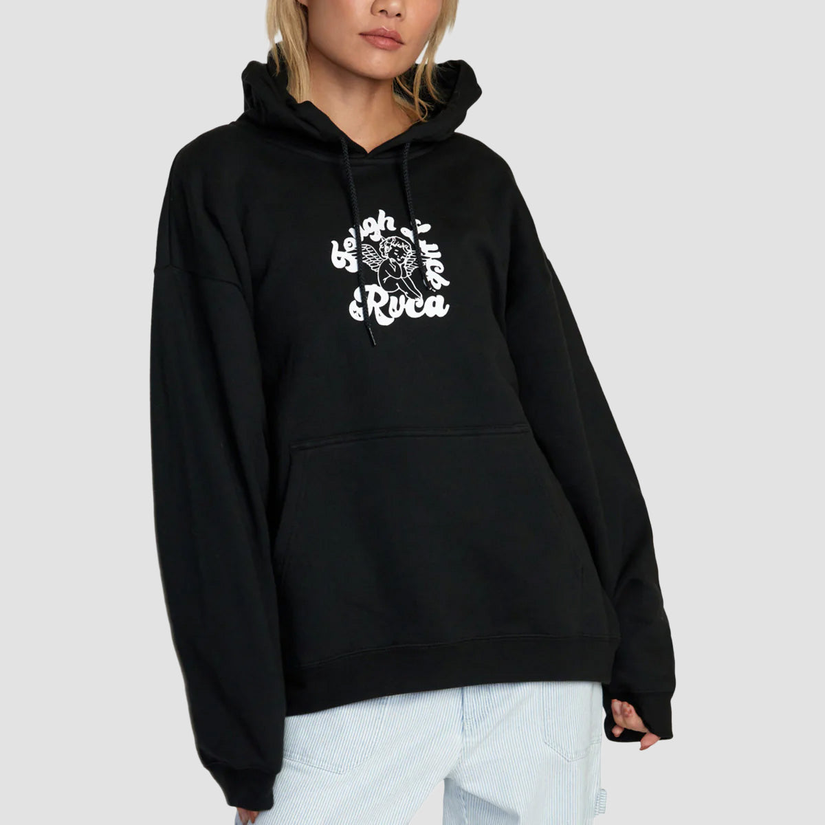 RVCA Tough Luck Baggie Pullover Hoodie RVCA Black - Womens
