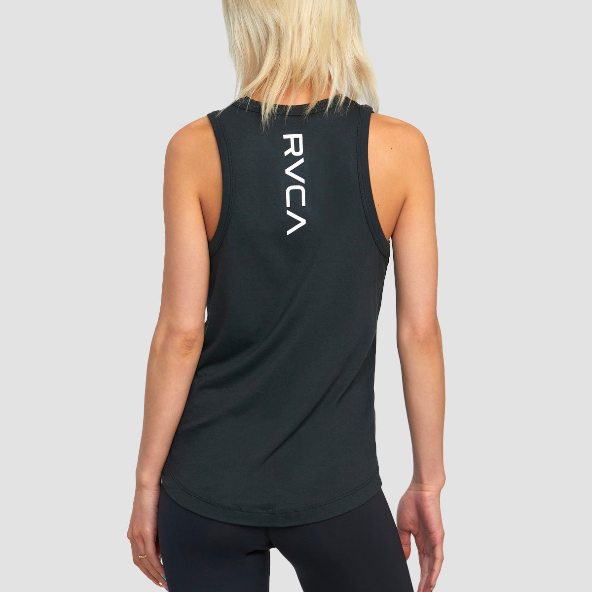 RVCA VA Sport Muscle Vest Top Black 2 - Womens