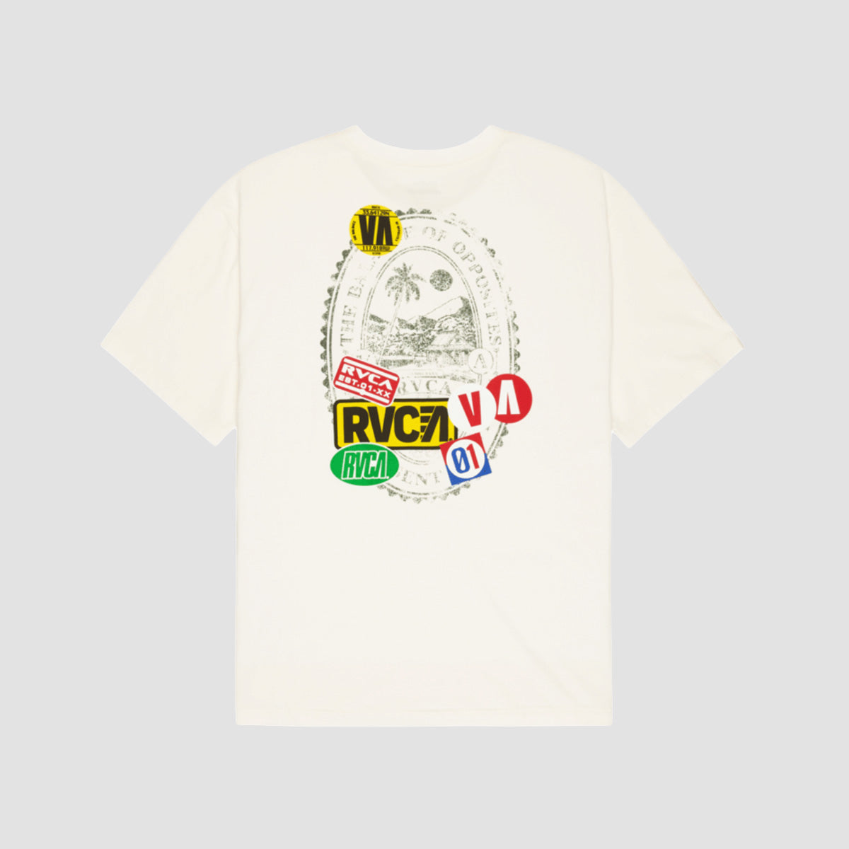RVCA Vacation Tag T-Shirt Antique White