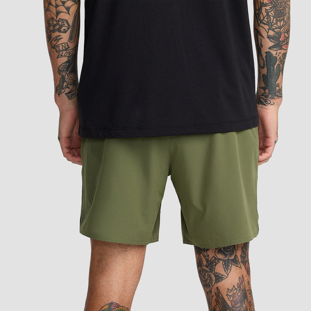 RVCA Yogger 2 In 1 17" Shorts Army Green