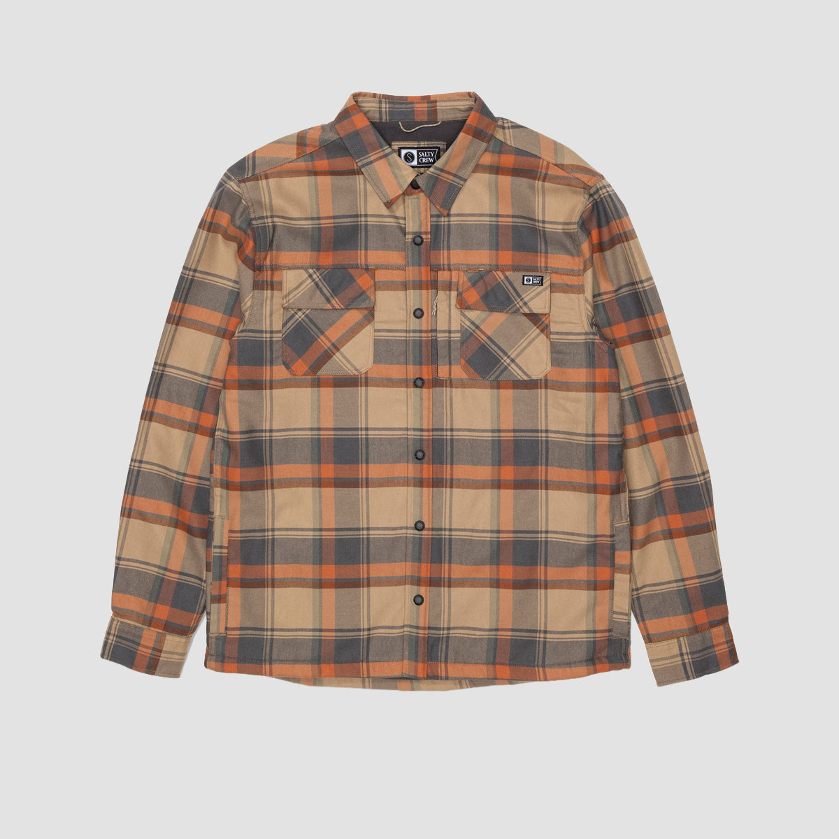 Salty Crew Fathom LS Tech Shacket Twig