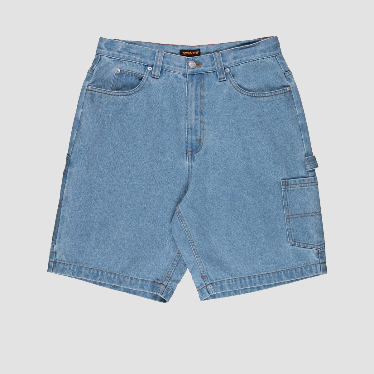 Santa Cruz Carpenter Big Denim Shorts Stone Wash