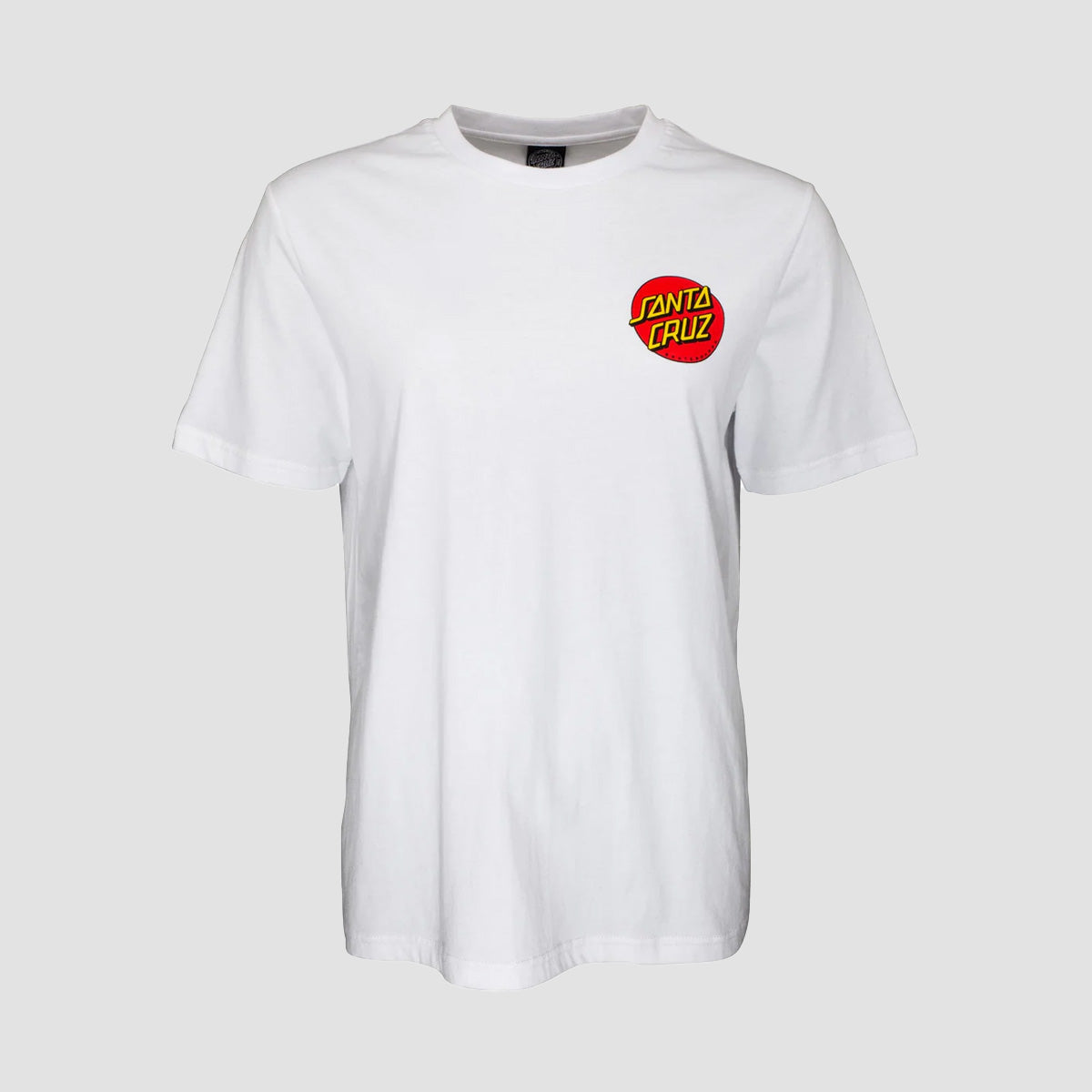 Santa Cruz Classic Dot Chest T-Shirt White - Womens