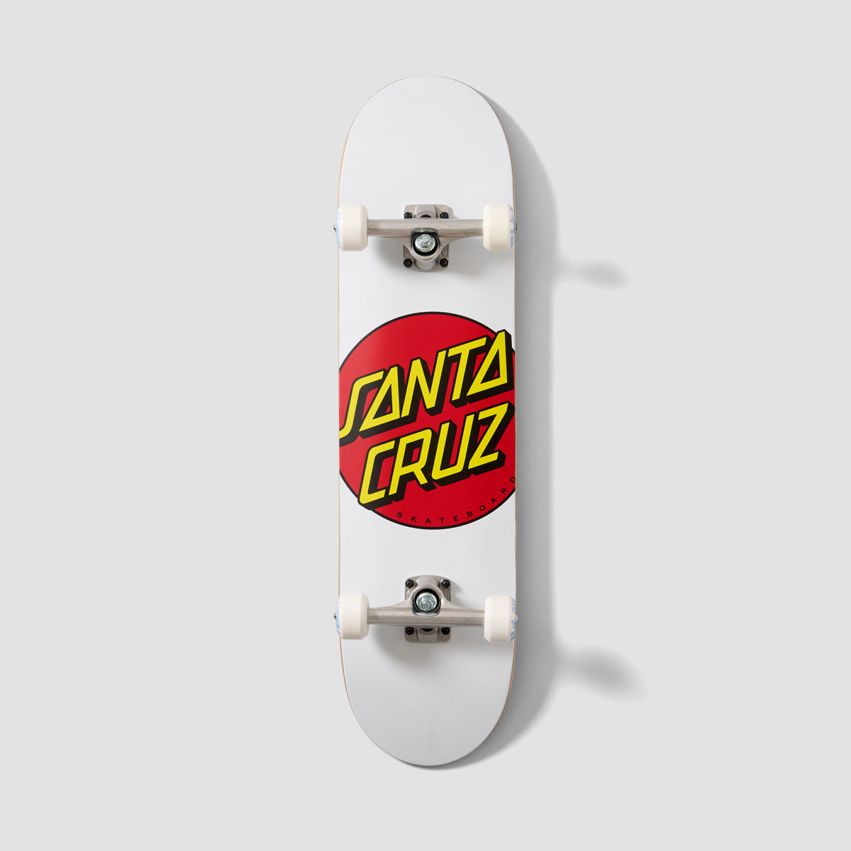 Santa Cruz Classic Dot Skateboard White - 8"