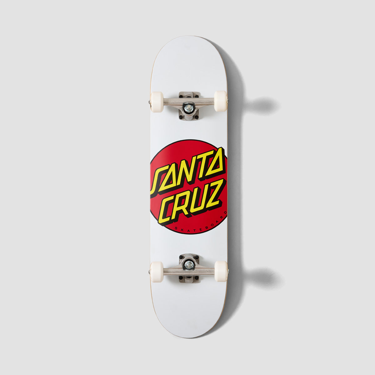 Santa Cruz Classic Dot Skateboard White - 8"