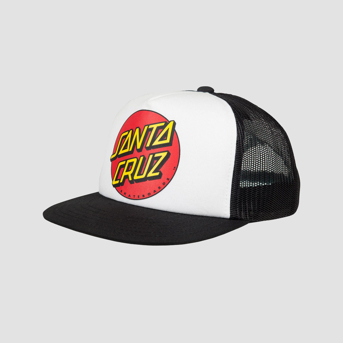 Santa Cruz Classic Dot Trucker Cap White/Black - Kids