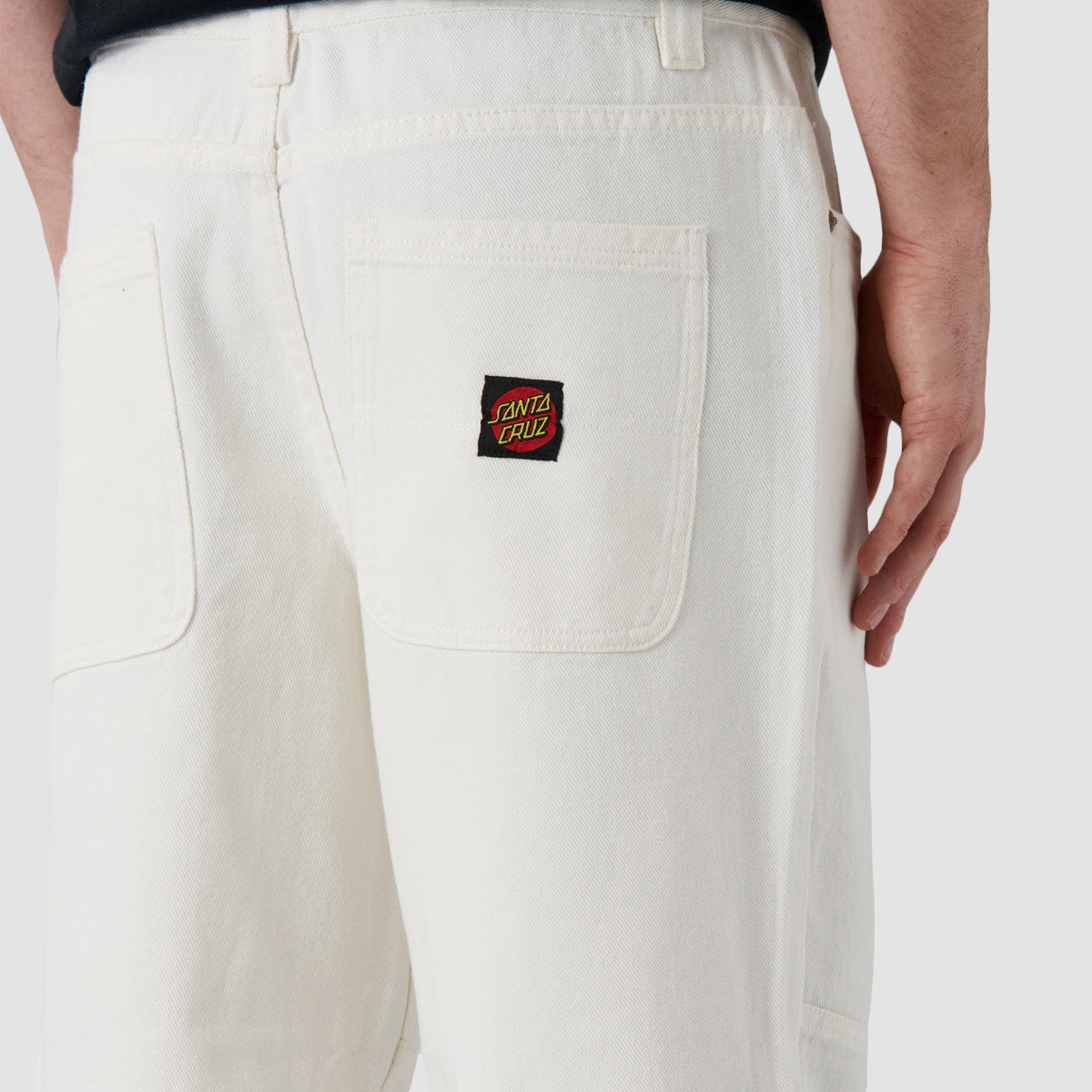 Santa Cruz Classic Label Panel Jeans Optic White
