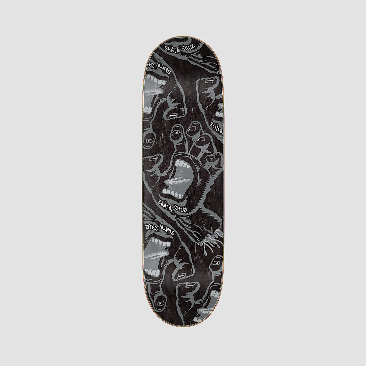 Santa Cruz Crowded Hand ATV Skateboard Deck Black Stain - 9"