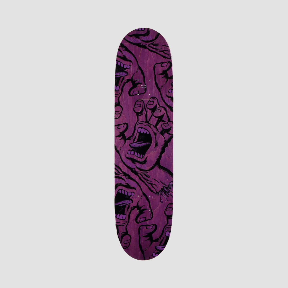Santa Cruz Crowded Hand ATV Skateboard Deck Green - 8.5"
