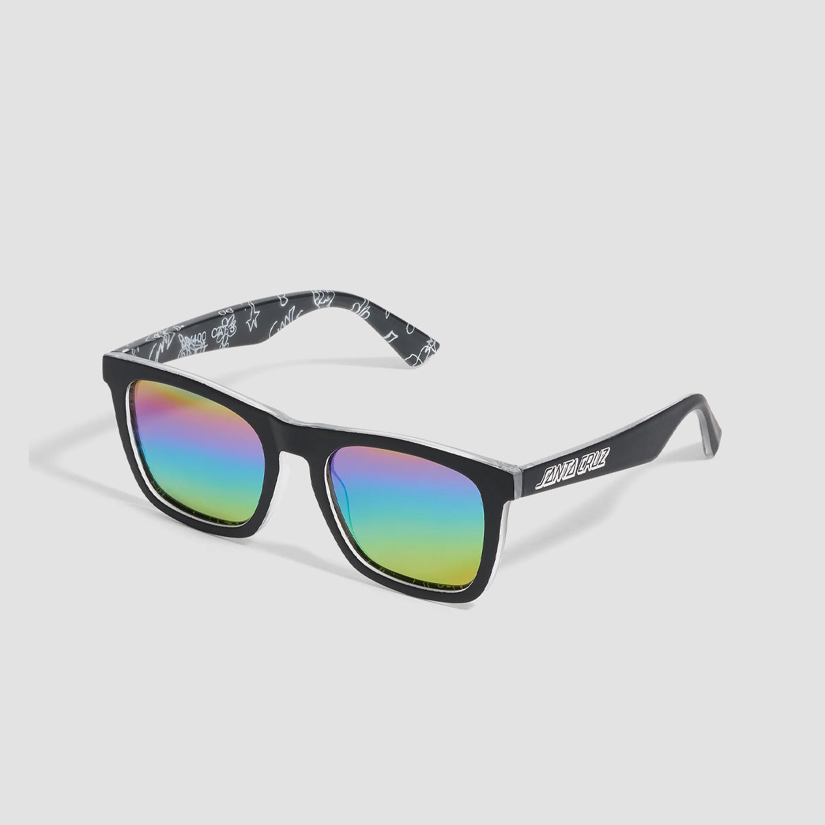 Santa Cruz Cruz Sunglasses Black/Blue Mirror