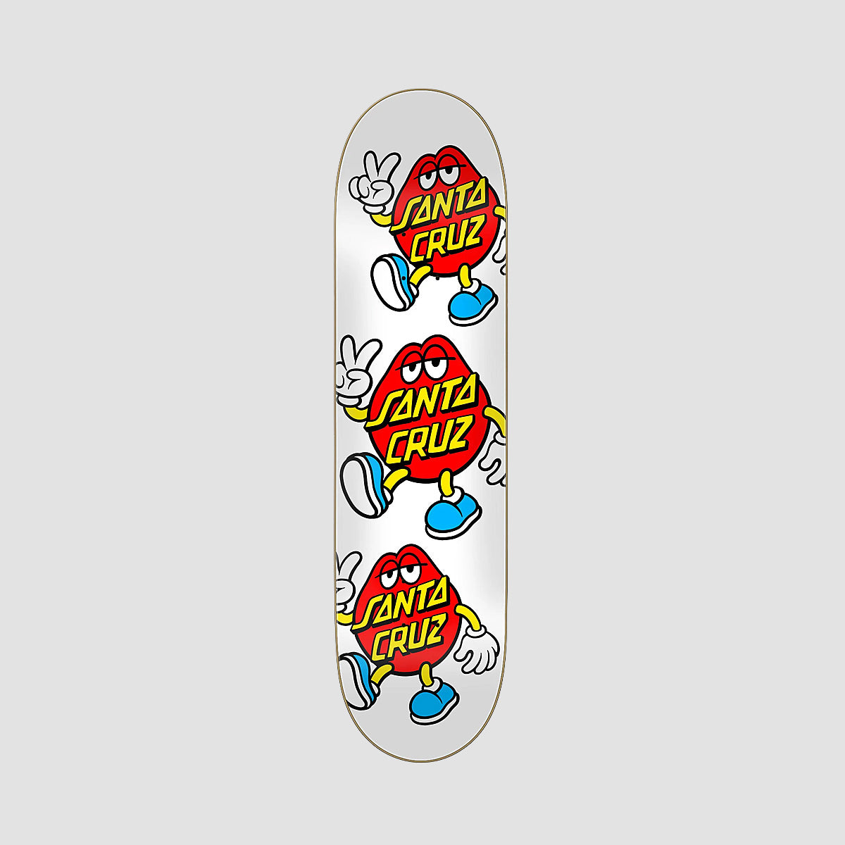 Santa Cruz Dot Guy ATV Skateboard Deck White - 8"