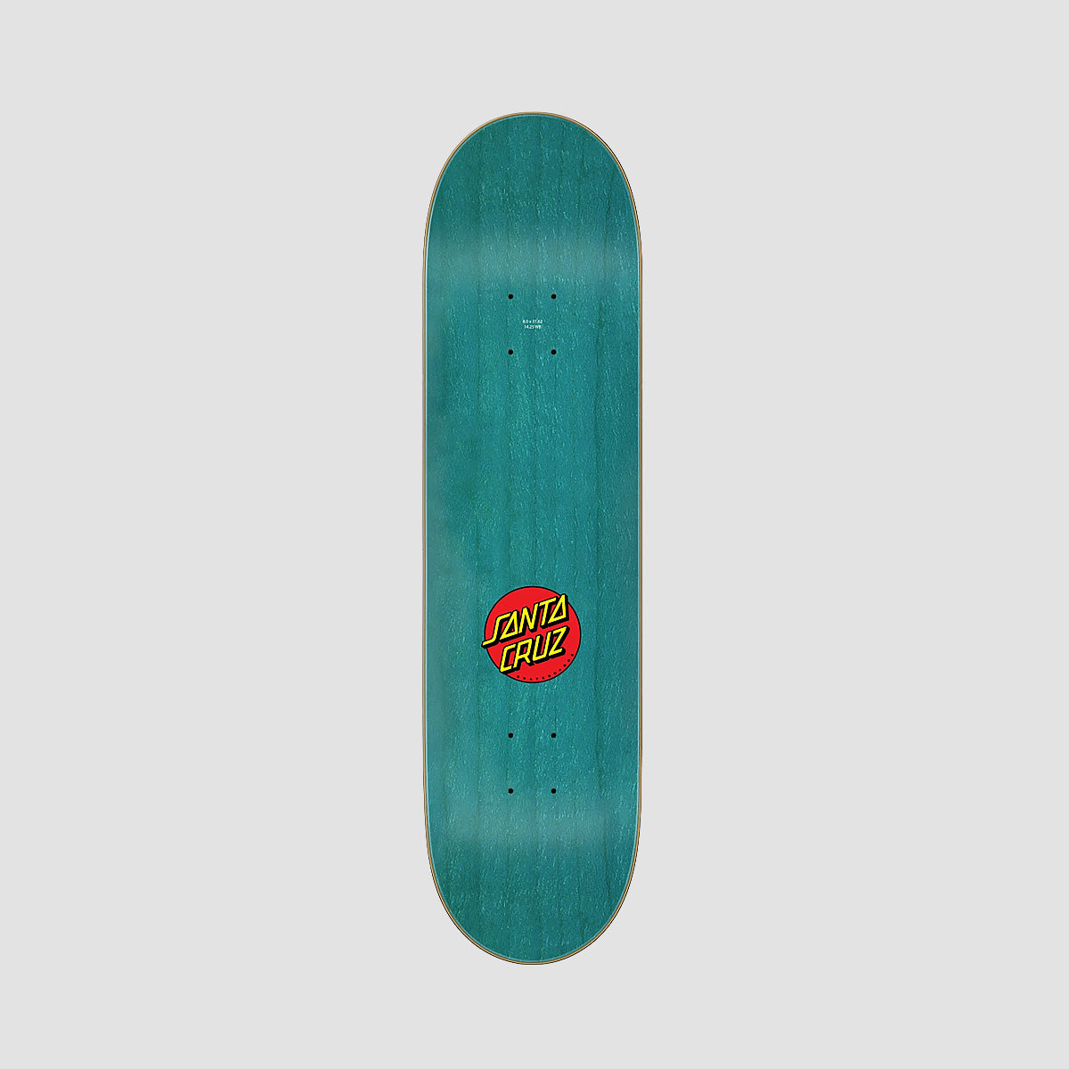 Santa Cruz Dot Guy ATV Skateboard Deck White - 8"
