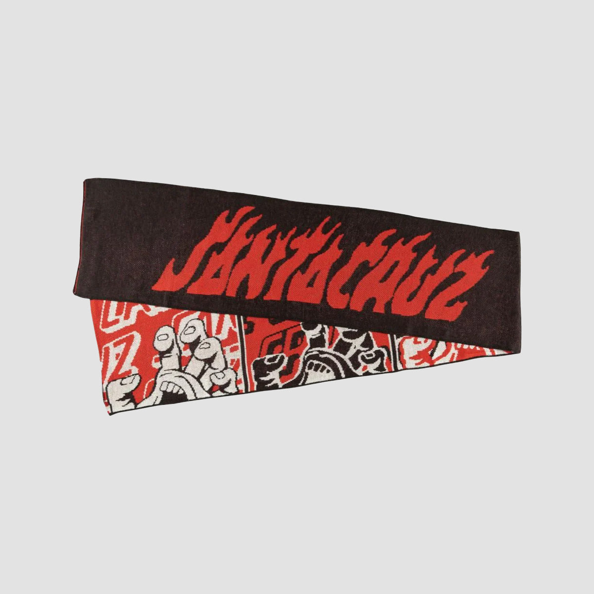 Santa Cruz Handled Scarf Black/Red/White