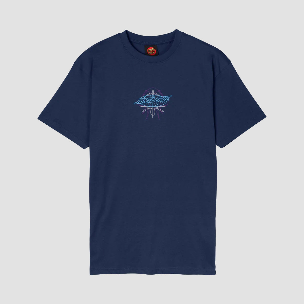 Santa Cruz Meek Pinstripe Slasher T-Shirt Midnight Blue