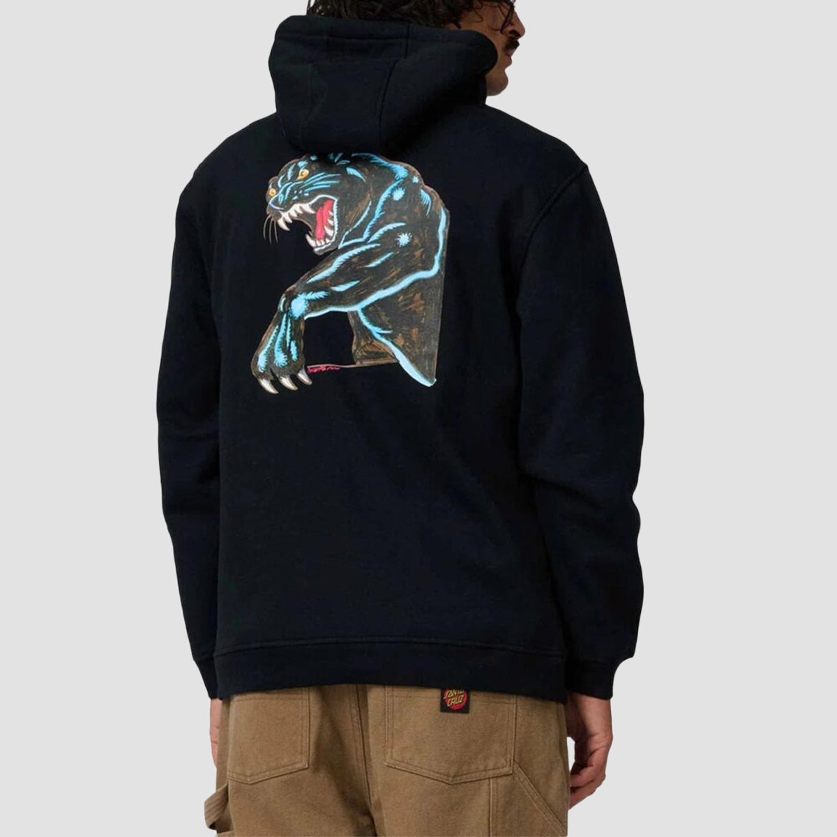 Santa Cruz Natas Sketch Panther Pullover Hoodie Black
