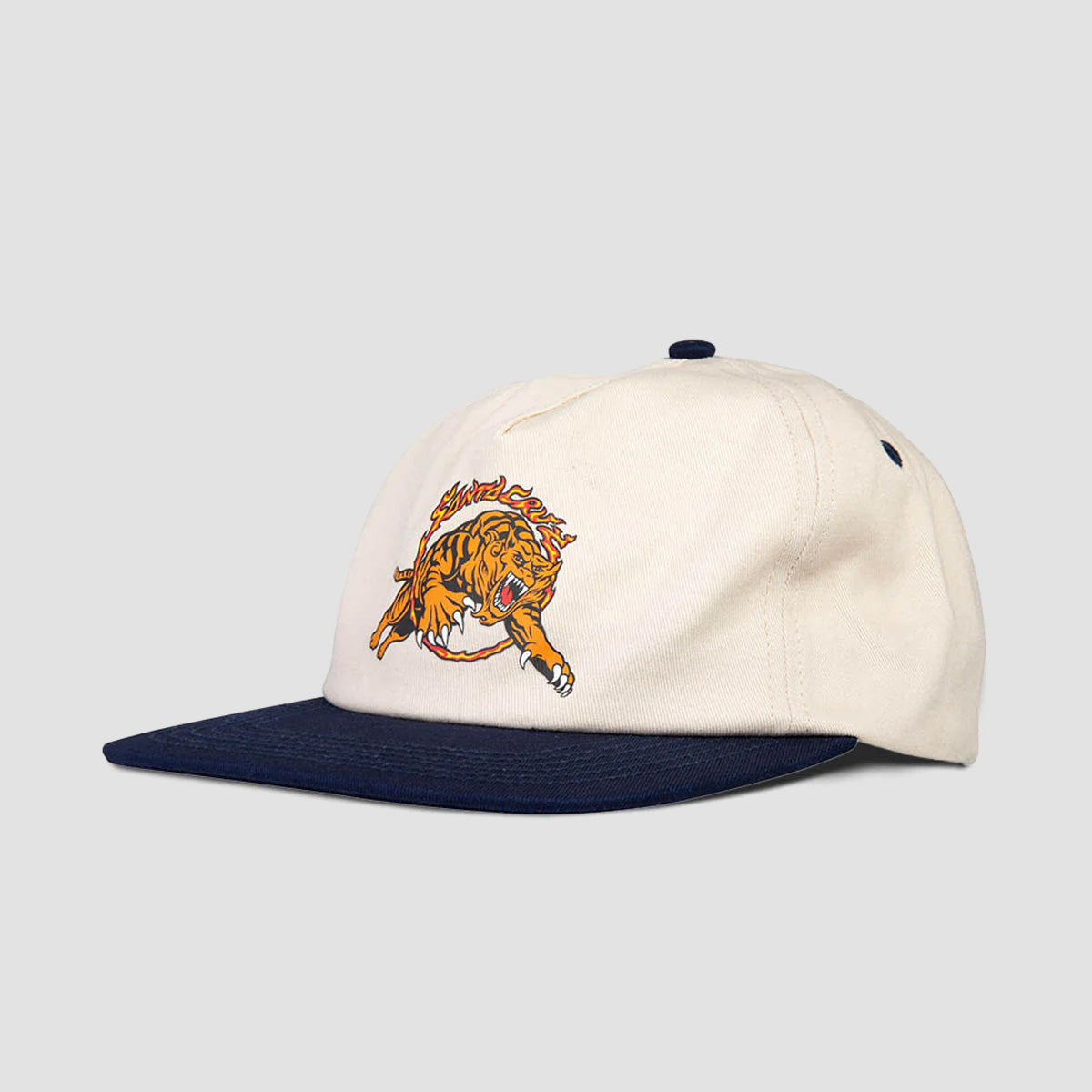 Santa Cruz Salba Tiger Simplified Snapback Cap Natural/Navy