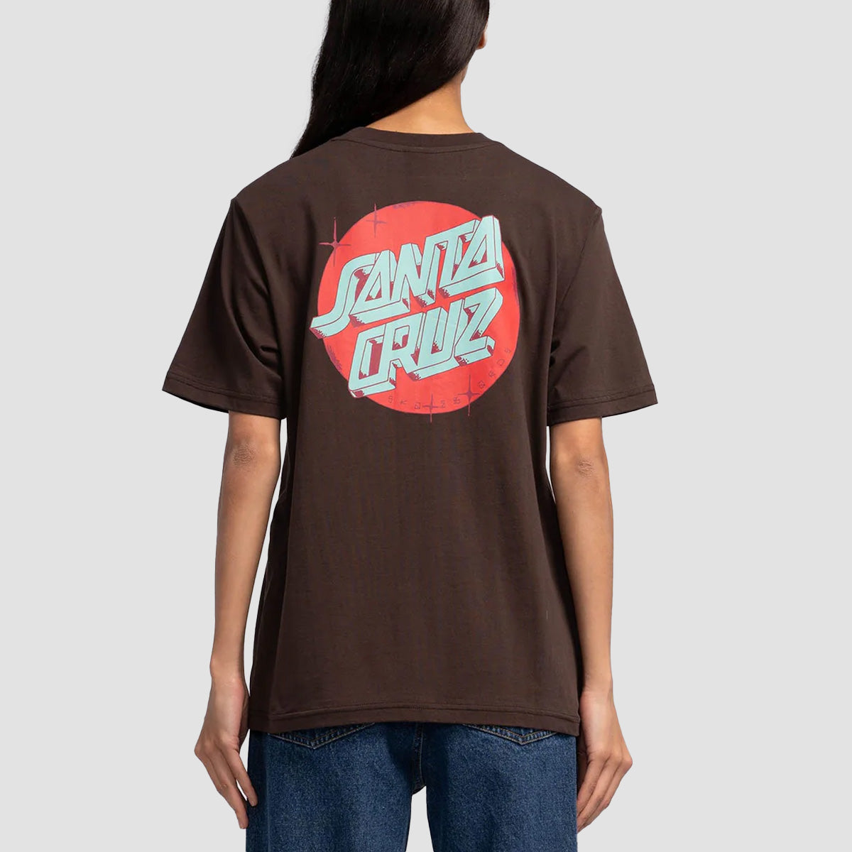 Santa Cruz Scrawl Dot T-Shirt Ground Coffee - Womens