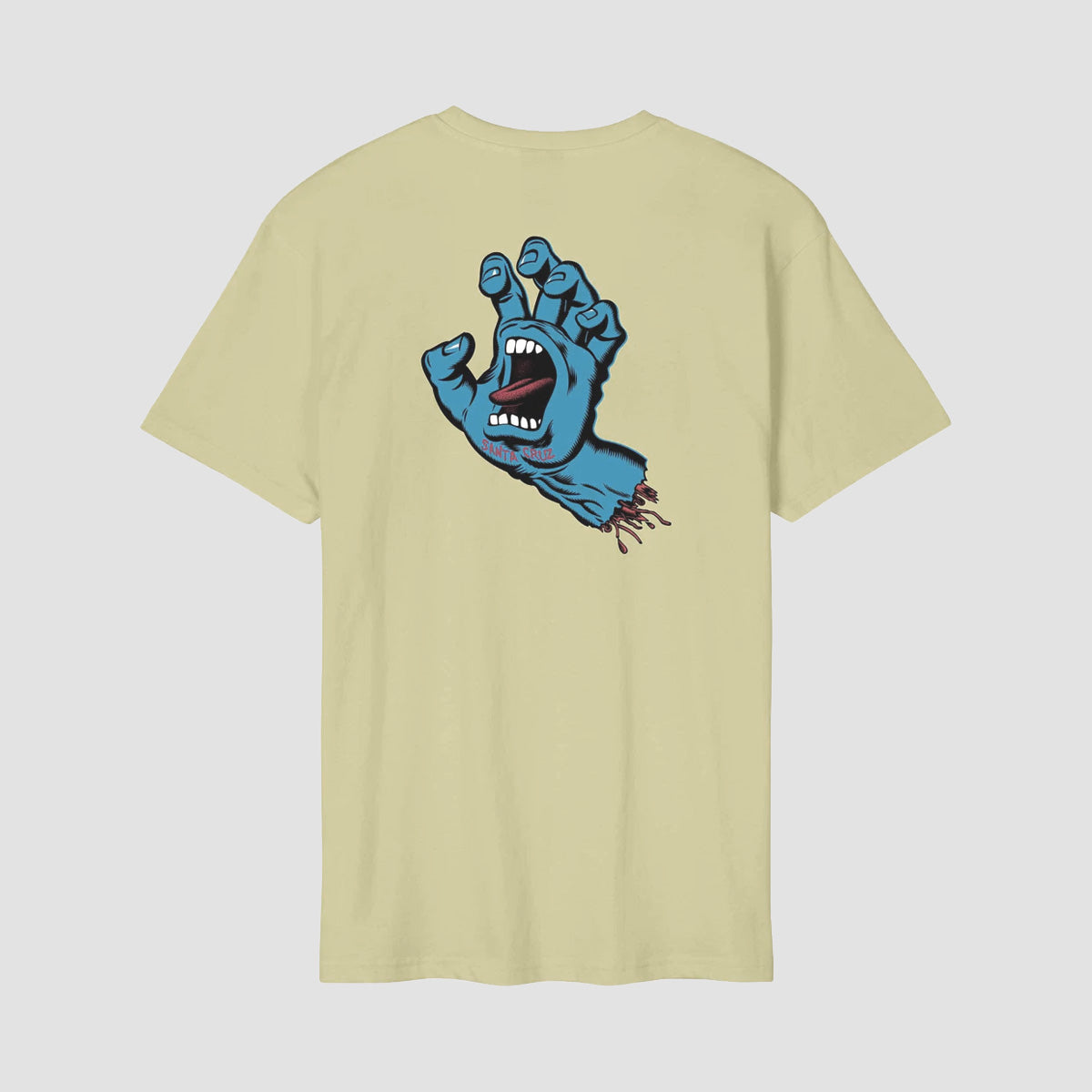 Santa Cruz Screaming Hand Chest T-Shirt Faded Khaki