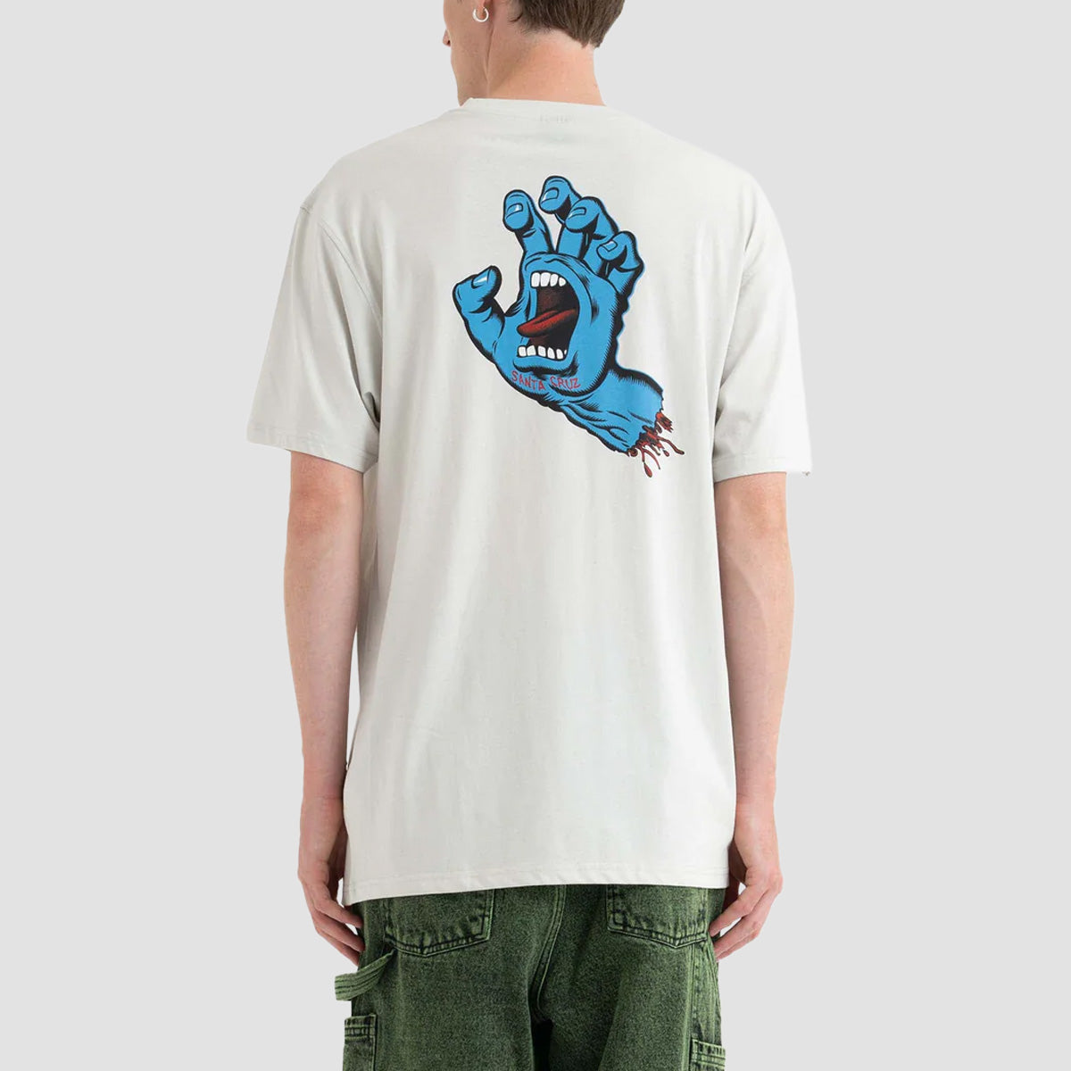 Santa Cruz Screaming Hand Chest T-Shirt Mist