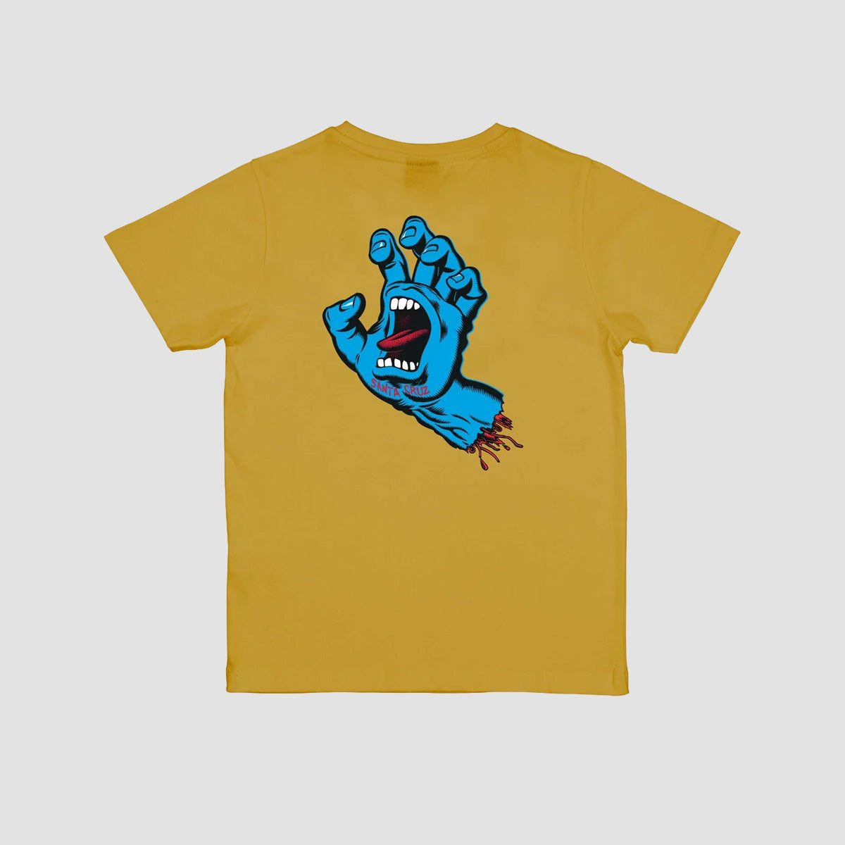 Santa Cruz Screaming Hand Chest T-Shirt Mustard - Kids