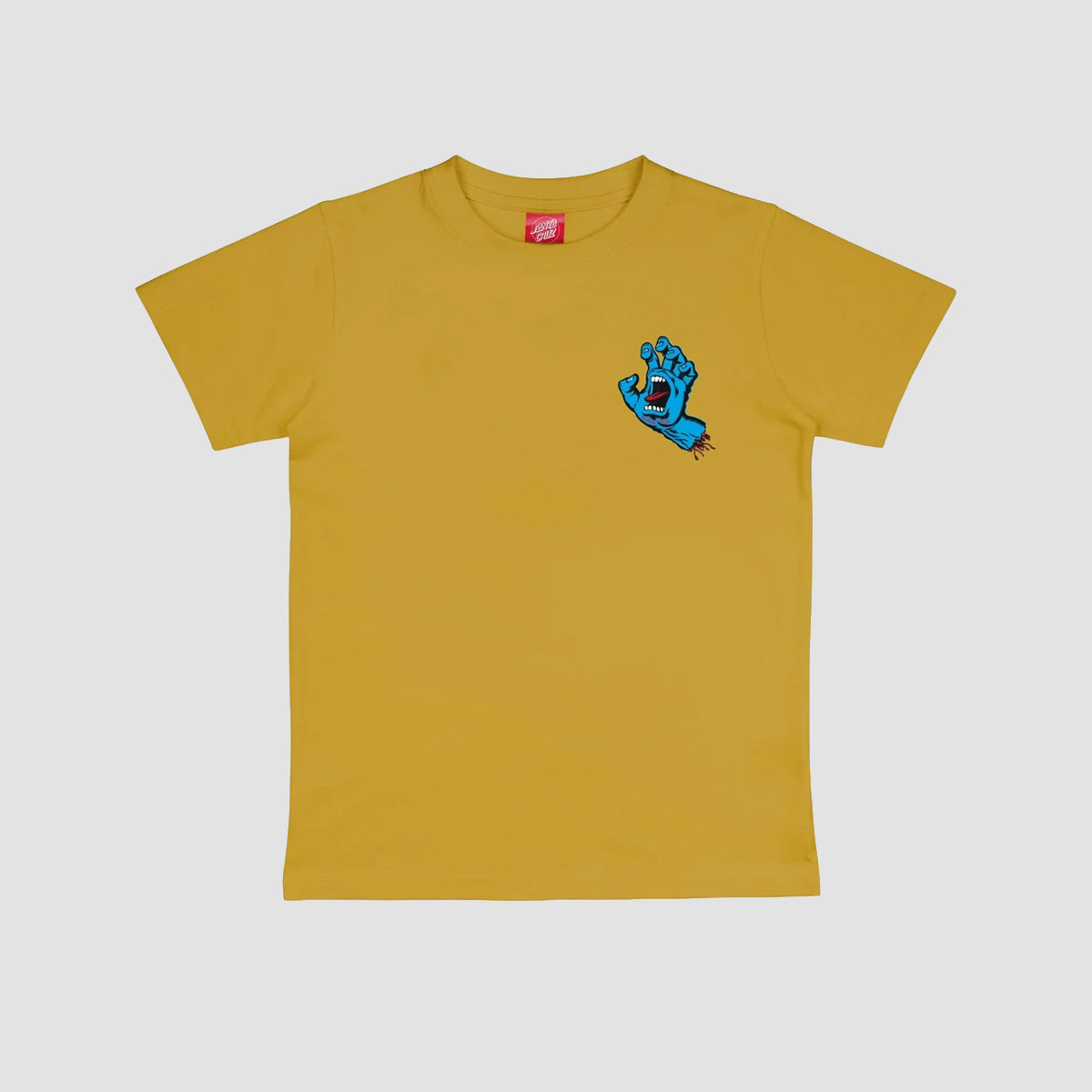 Santa Cruz Screaming Hand Chest T-Shirt Mustard - Kids
