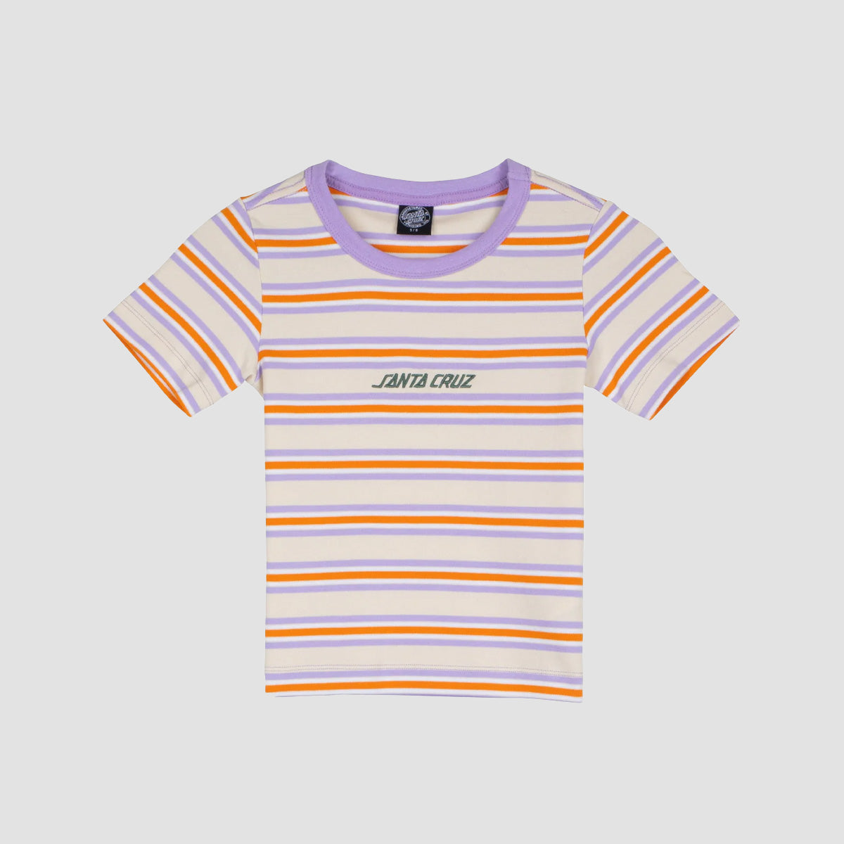 Santa Cruz Strip Logo Emb T-Shirt Multi Stripe - Womens