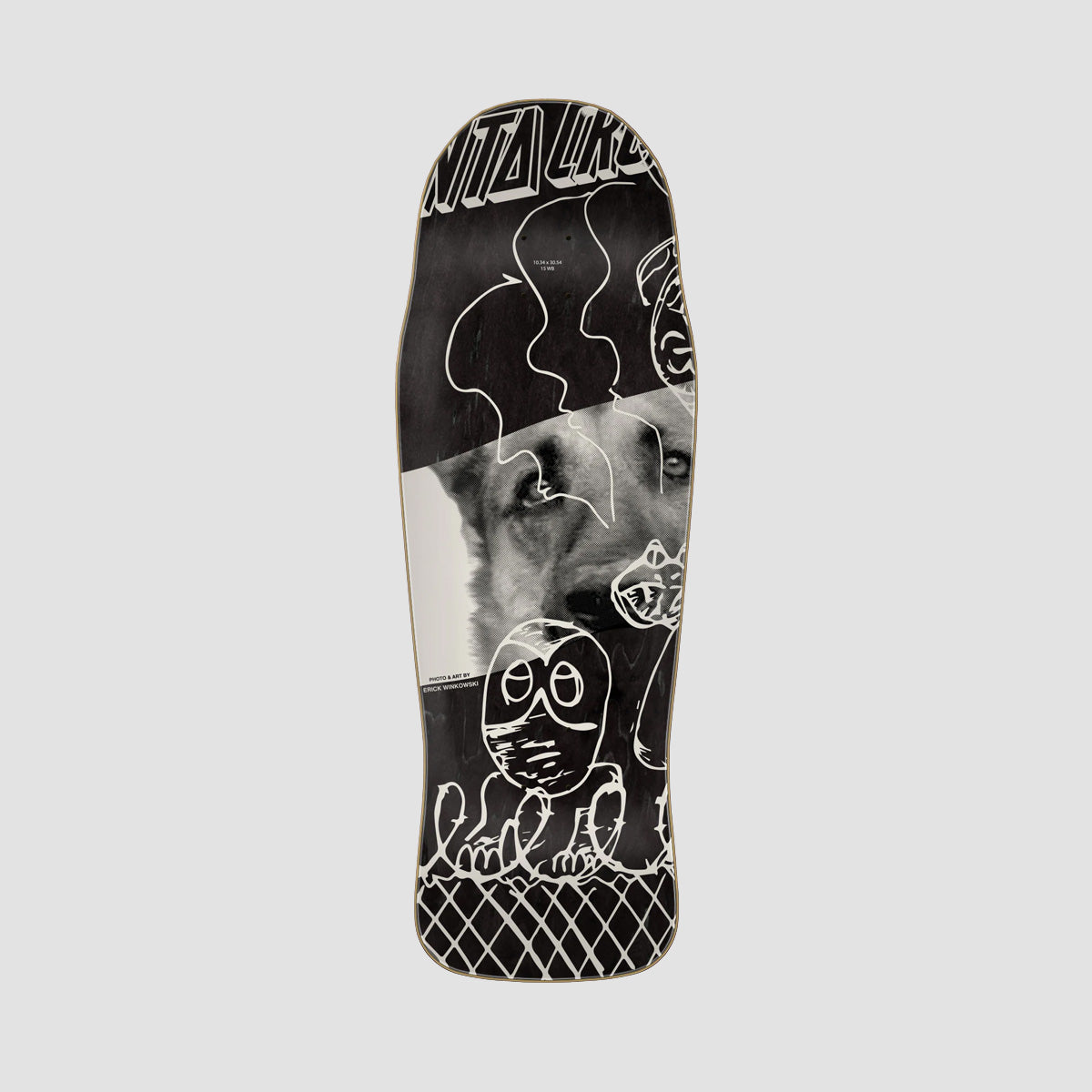 Santa Cruz Winkowski Tribute Pro Shaped Skateboard Deck - 10.34"