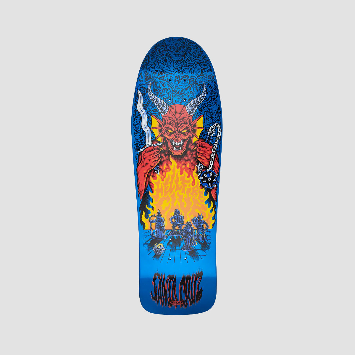 Santa Cruz X Stranger Things Knox Hellfire Pit Skateboard Deck GITD - 10.07"