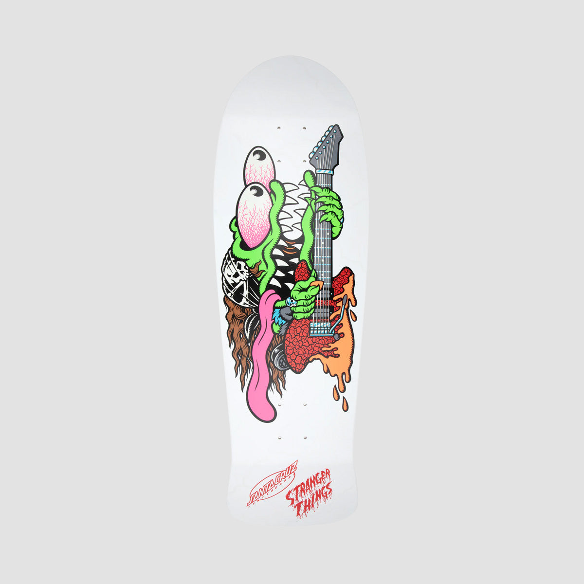Santa Cruz X Stranger Things Meek Slasher Eddie Reveal Skateboard Deck GITD - 10.1"