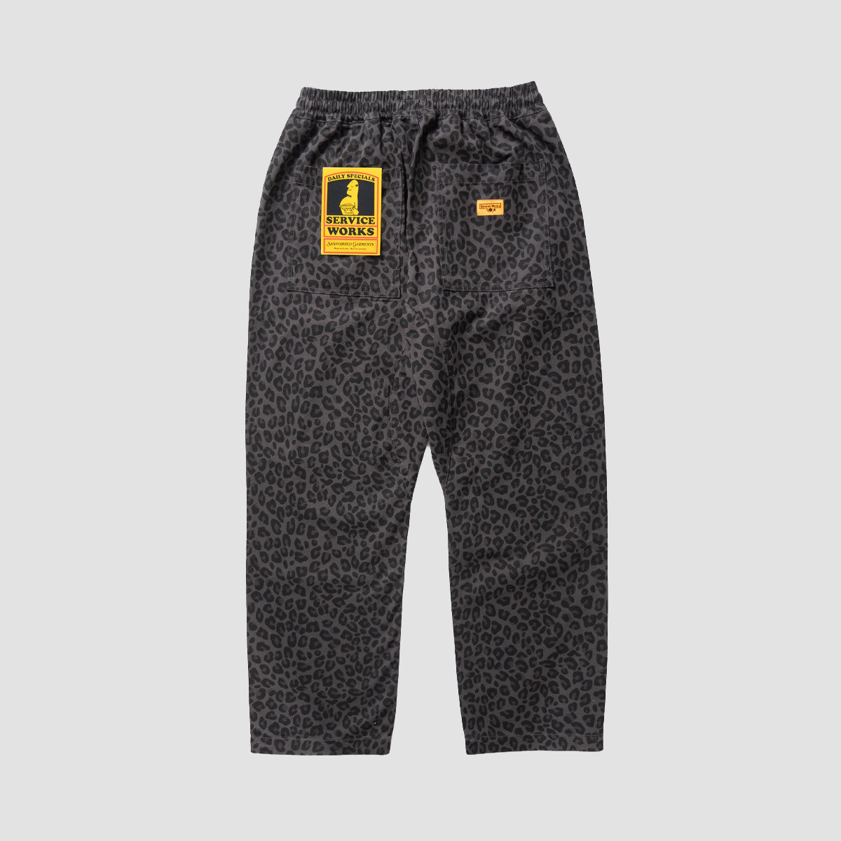 Service Works Patterned Easy Chef Pants Black Leopard