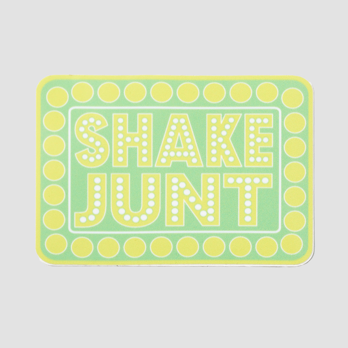Shake Junt Box Logo Sticker Green/Yellow 100x70mm