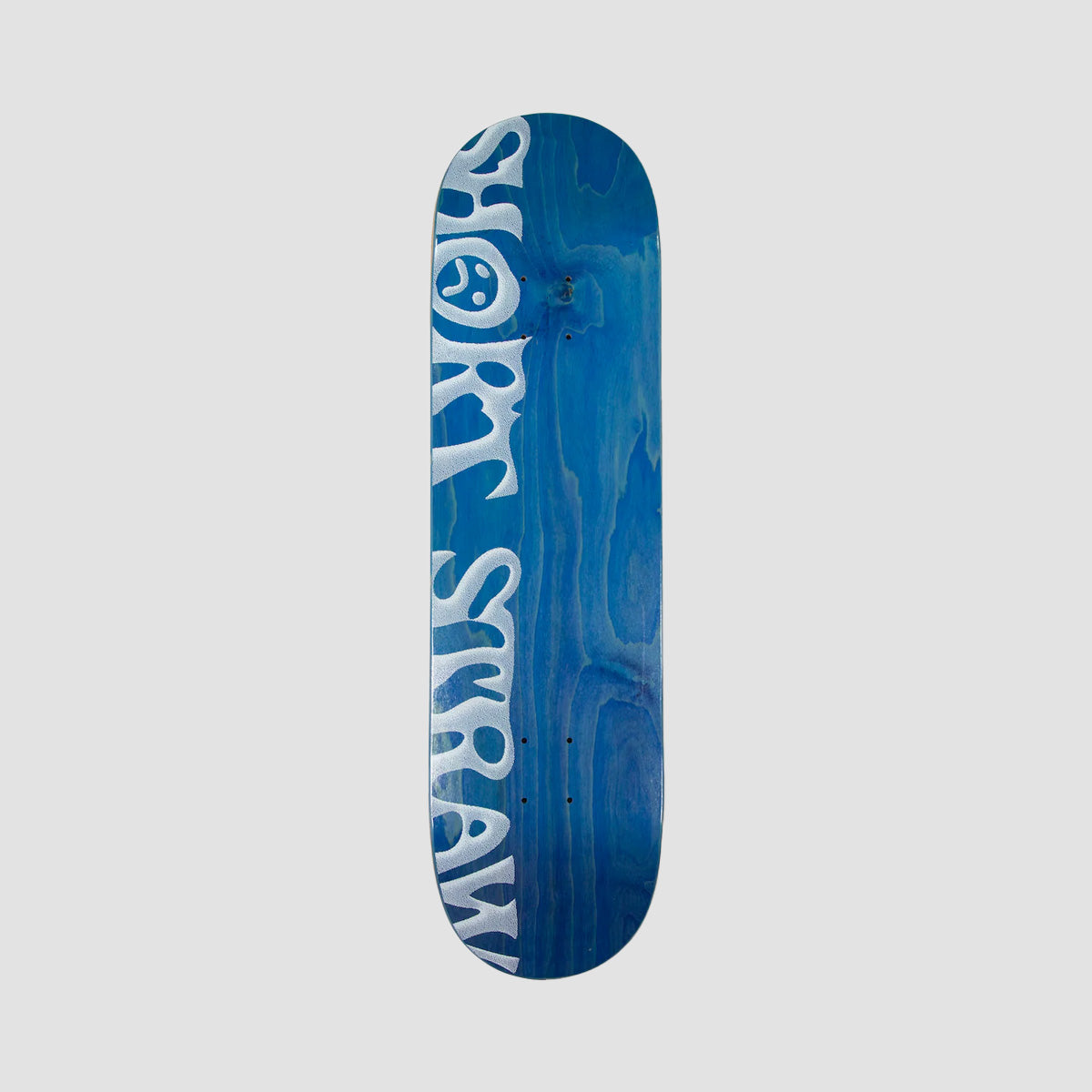 Short Straw Fadeaway Logo Skateboard Deck Blue Stain - 8.5"