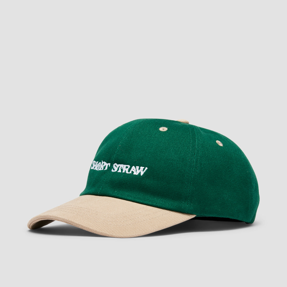 Short Straw Logo Cap Green/Taupe