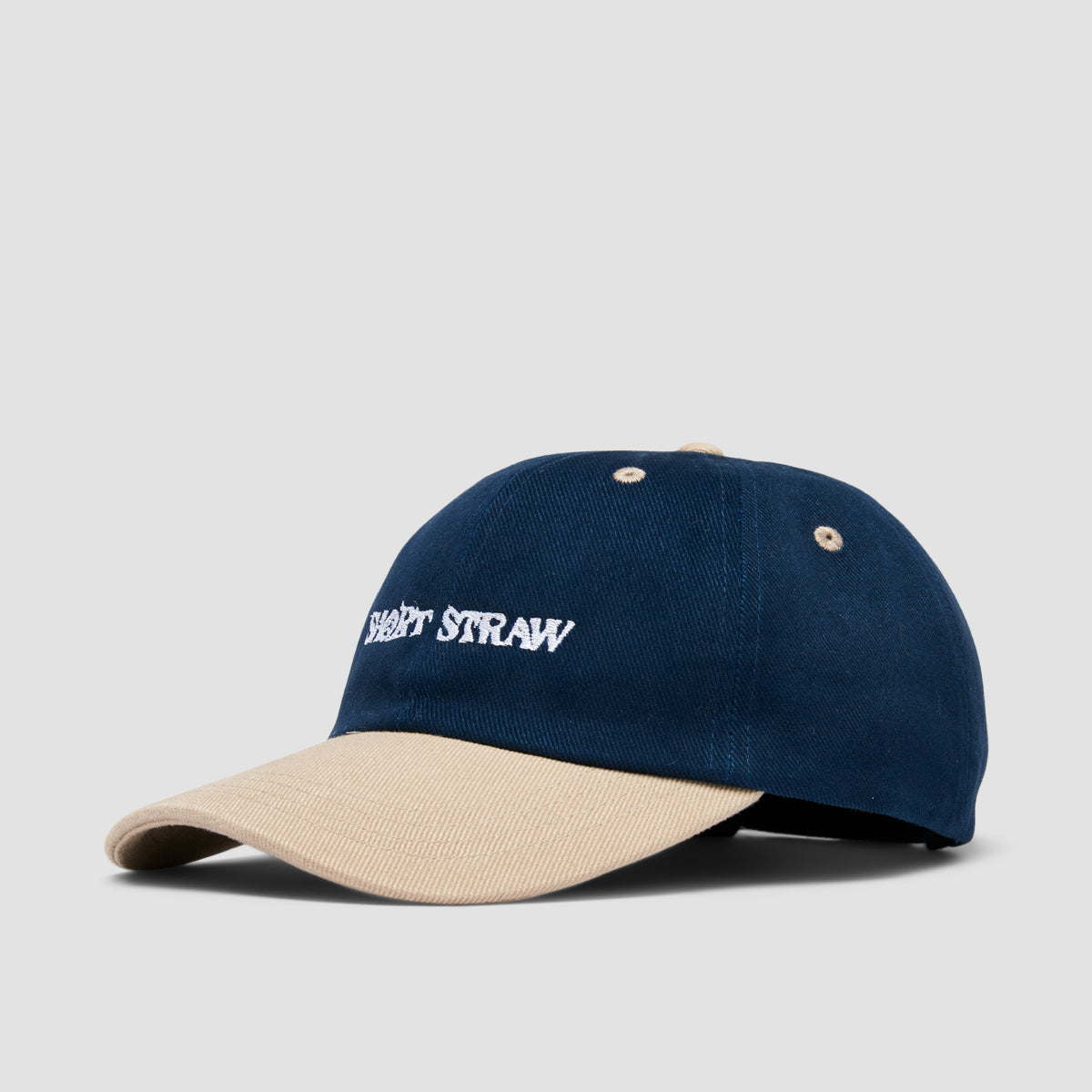 Short Straw Logo Cap Navy/Taupe