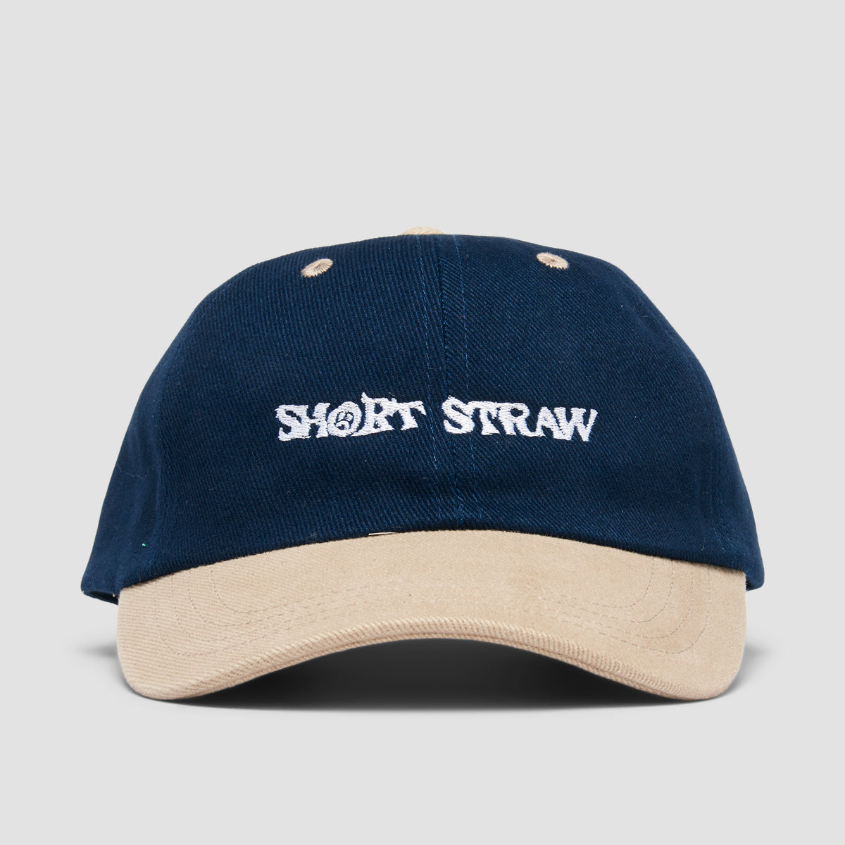 Short Straw Logo Cap Navy/Taupe