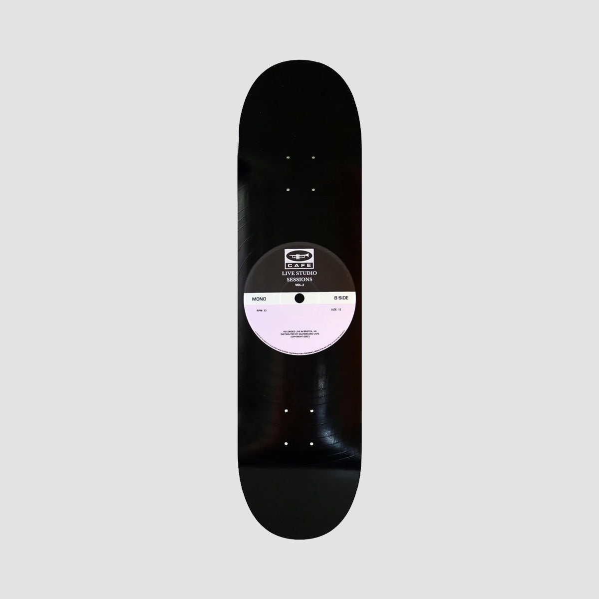 Skateboard Cafe 45 Skateboard Deck Black/Lavender - 8.25"