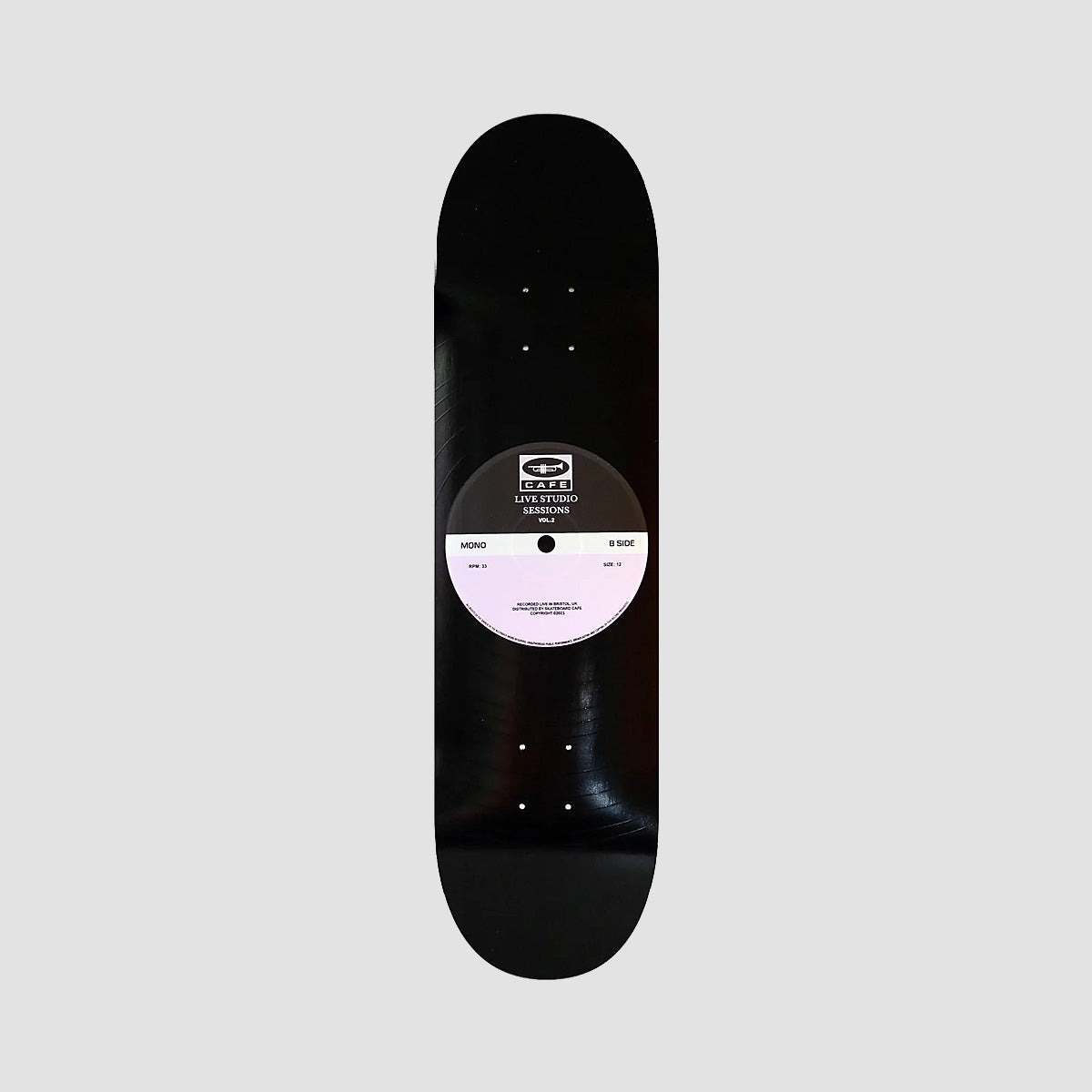 Skateboard Cafe 45 Skateboard Deck Black/Lavender - 8"