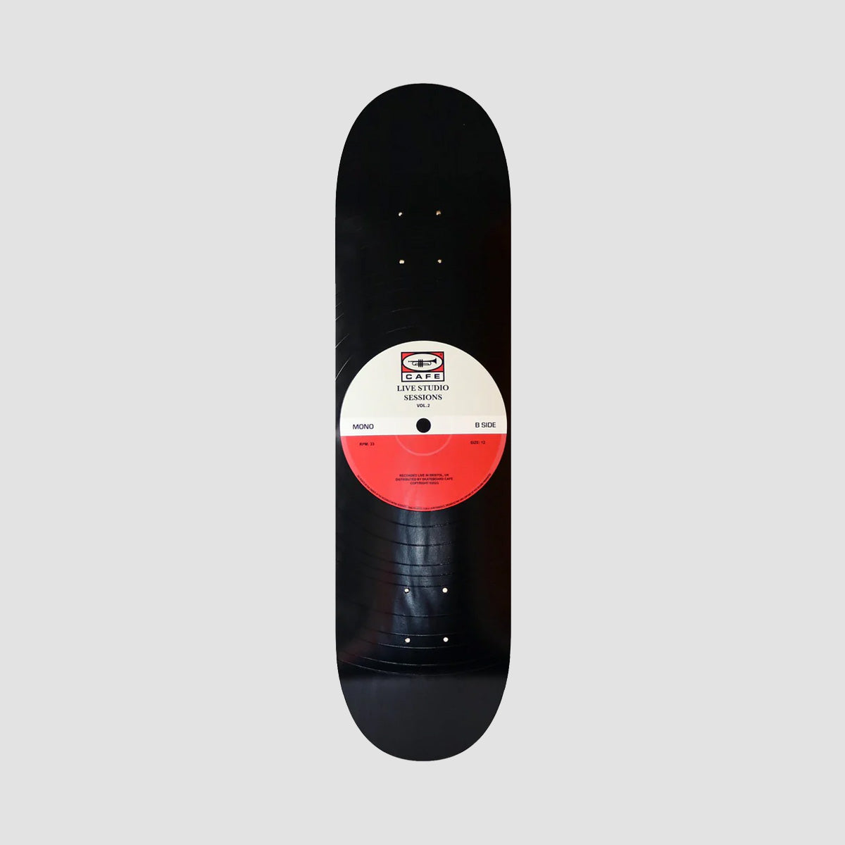 Skateboard Cafe 45 Skateboard Deck Grey/Cardinal - 8.125"