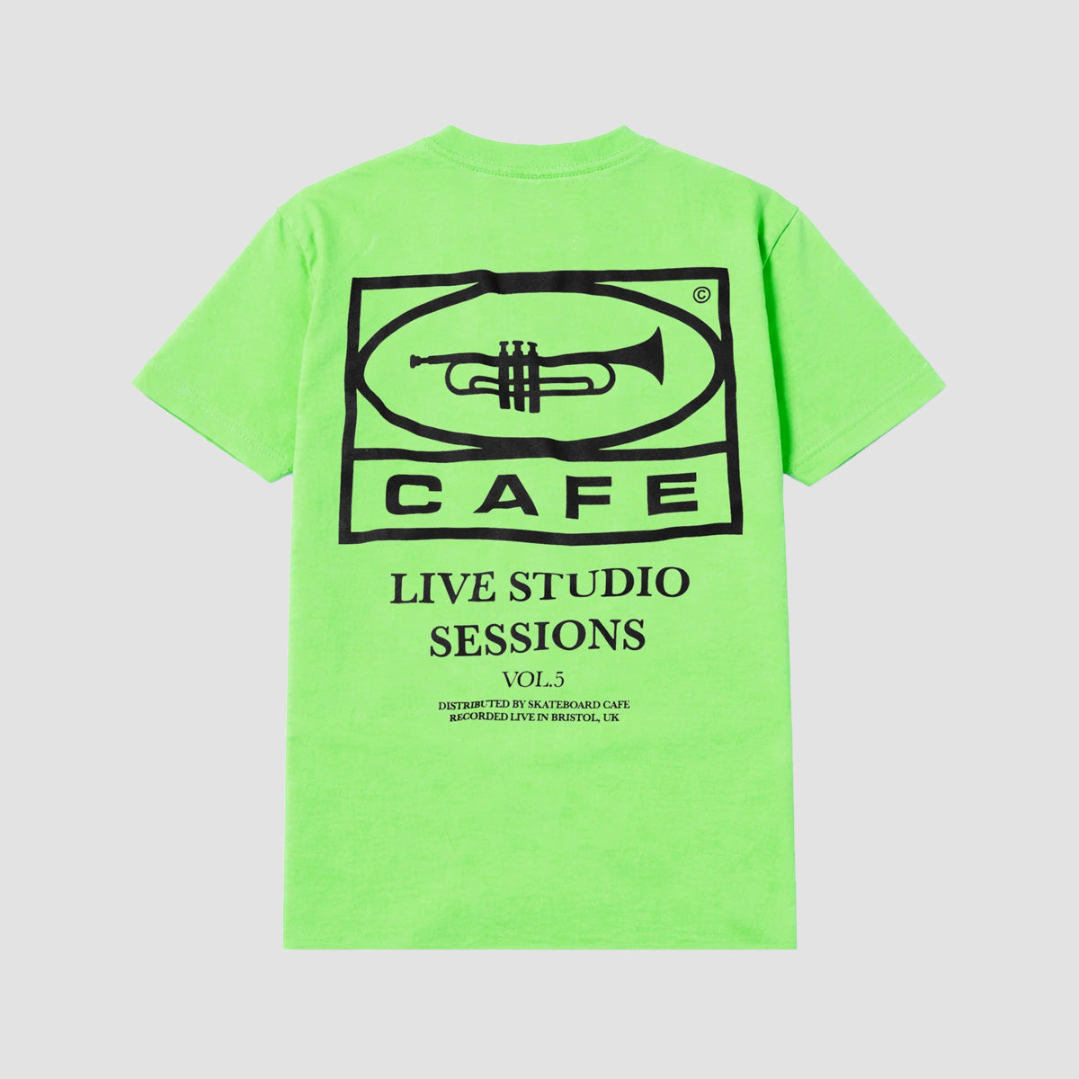 Skateboard Cafe 45 T-Shirt Lime/Black