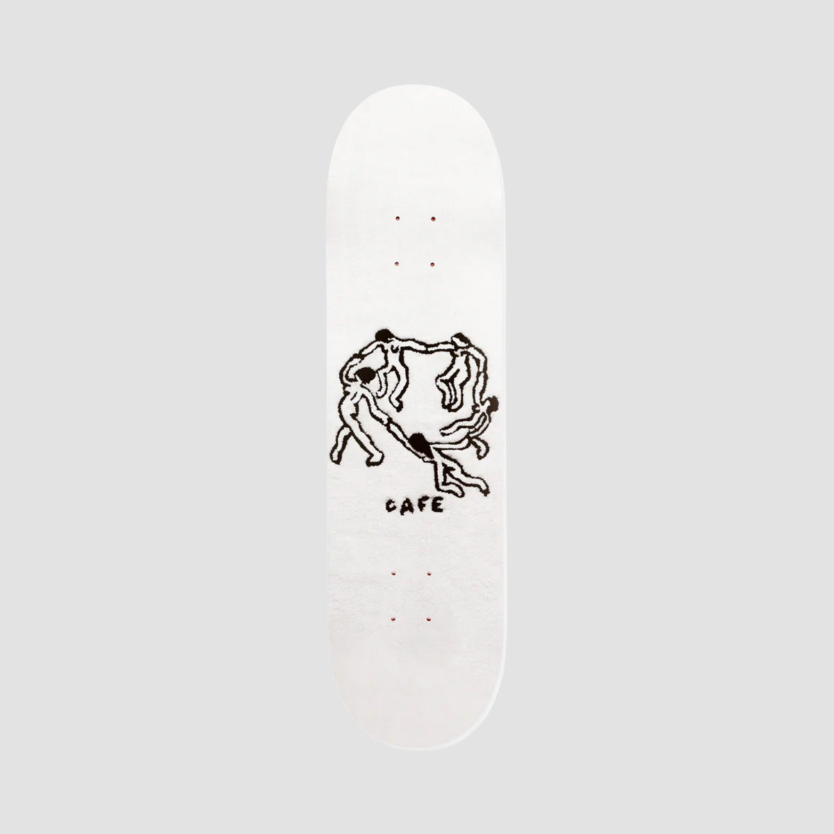 Skateboard Cafe Dance Circle by April Rugs Skateboard Deck White - 8.5"